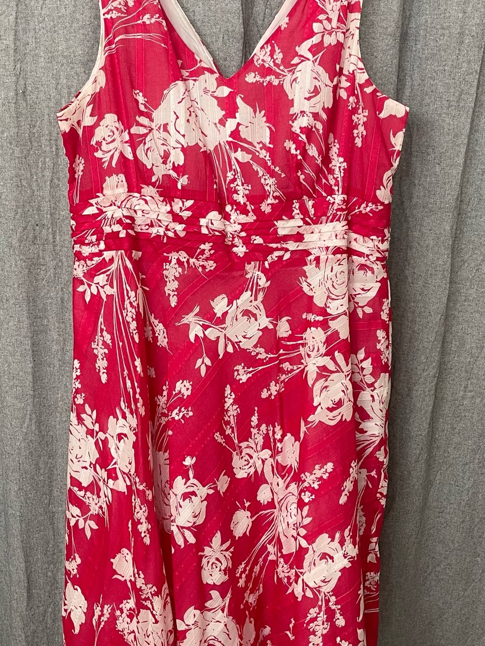 Robbie Bee Pink and Cream Floral Sleeveless Dress